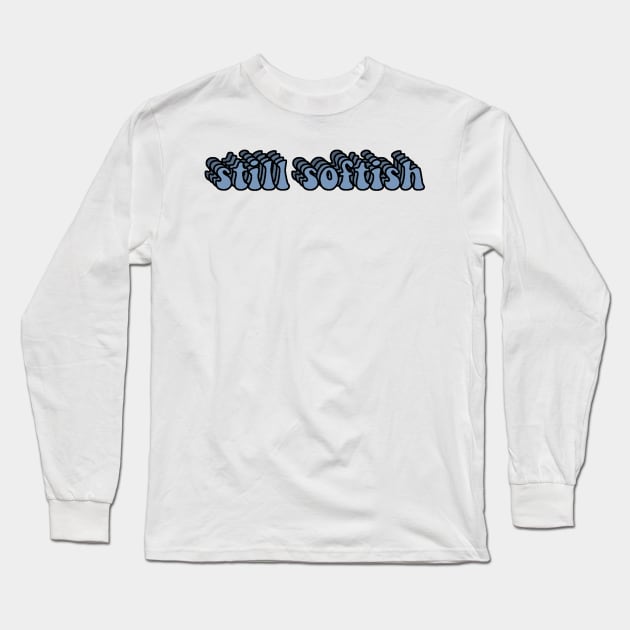 Tiktok Light Blue Still Softish Sticker Long Sleeve T-Shirt by Lauren Cude